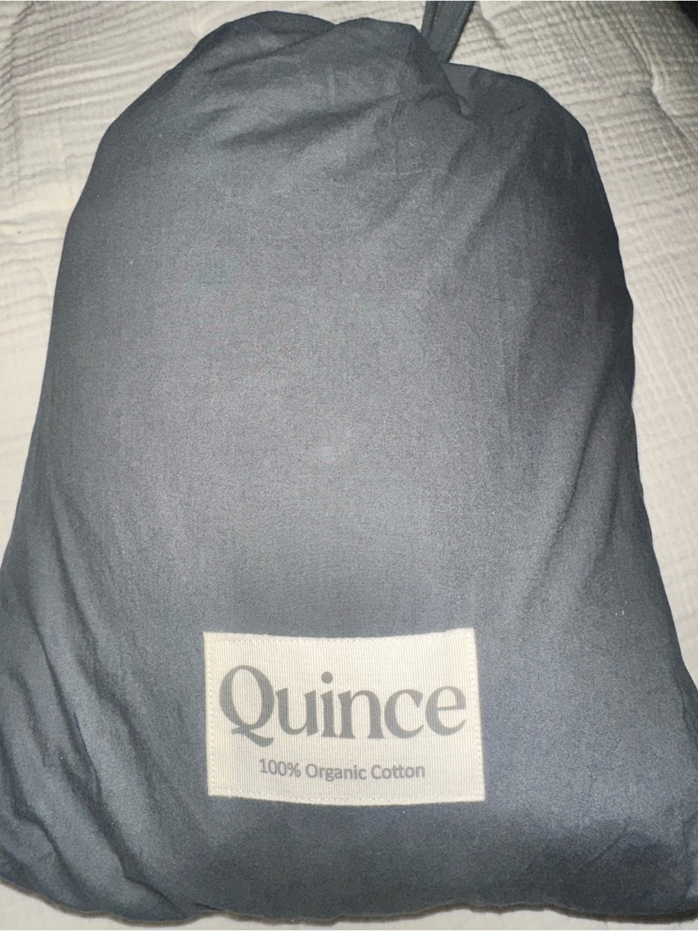 QUINCE 100% Organic Cotton Duvet Cover w/Shams Charcoal Gray King/CalKing - NWOT
